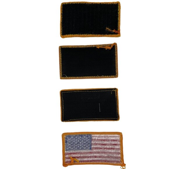 American Flag Patch Reversed (3) Hook and Loop (1) Sew On Set of 4 - Picture 2 of 4